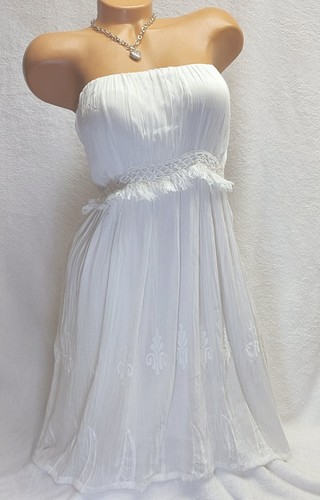 Sommerkleid tunika kleid - sommerkleid, weiß