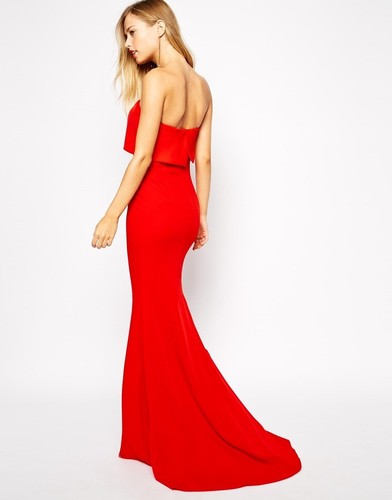 Abendkleid langes kleid - kleid, rot